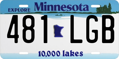 MN license plate 481LGB