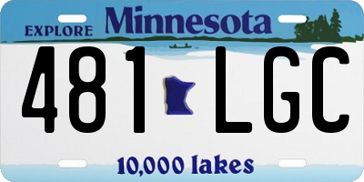MN license plate 481LGC