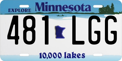 MN license plate 481LGG