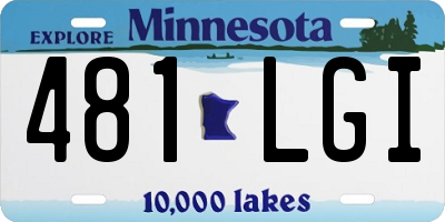MN license plate 481LGI