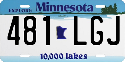 MN license plate 481LGJ