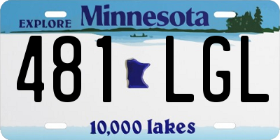 MN license plate 481LGL