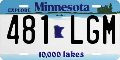 MN license plate 481LGM