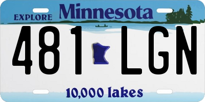 MN license plate 481LGN