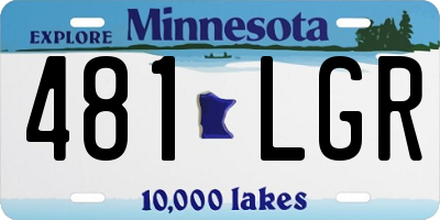 MN license plate 481LGR