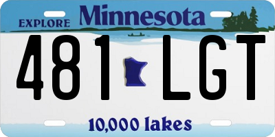 MN license plate 481LGT