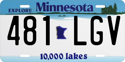 MN license plate 481LGV