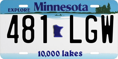 MN license plate 481LGW