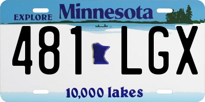 MN license plate 481LGX