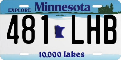 MN license plate 481LHB