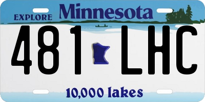 MN license plate 481LHC