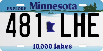 MN license plate 481LHE