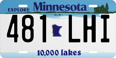 MN license plate 481LHI