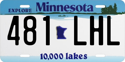 MN license plate 481LHL
