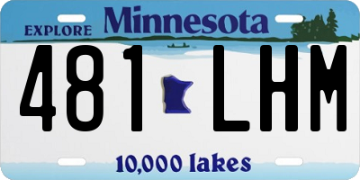 MN license plate 481LHM