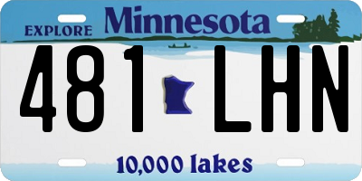 MN license plate 481LHN