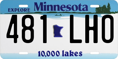 MN license plate 481LHO