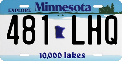MN license plate 481LHQ
