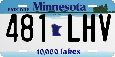 MN license plate 481LHV