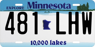 MN license plate 481LHW