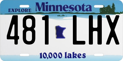 MN license plate 481LHX