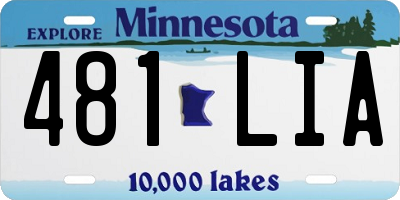 MN license plate 481LIA
