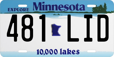 MN license plate 481LID