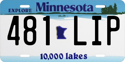 MN license plate 481LIP