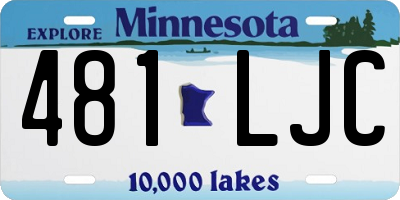 MN license plate 481LJC