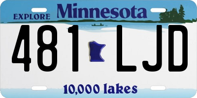 MN license plate 481LJD
