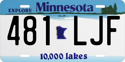 MN license plate 481LJF