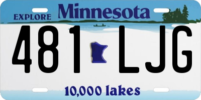 MN license plate 481LJG