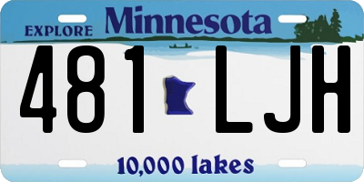 MN license plate 481LJH