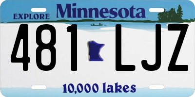 MN license plate 481LJZ