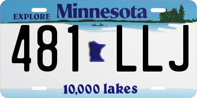 MN license plate 481LLJ