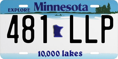 MN license plate 481LLP