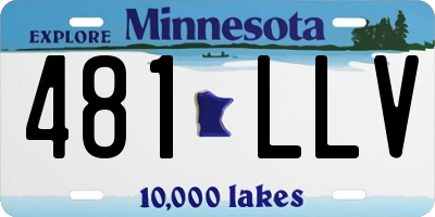 MN license plate 481LLV