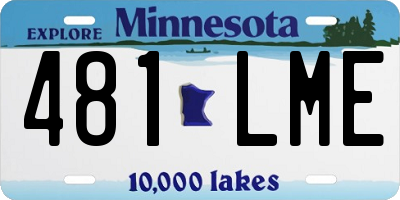 MN license plate 481LME