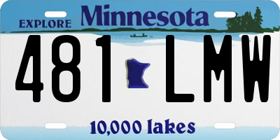 MN license plate 481LMW