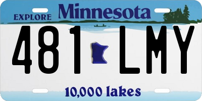 MN license plate 481LMY