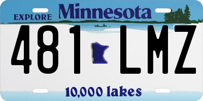 MN license plate 481LMZ
