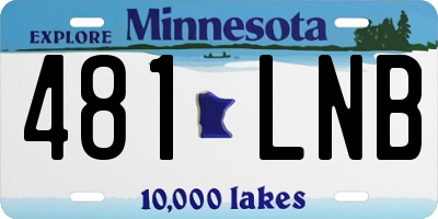 MN license plate 481LNB