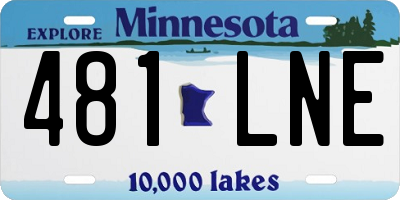 MN license plate 481LNE