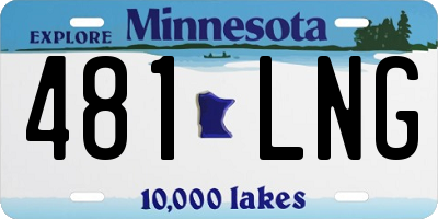 MN license plate 481LNG
