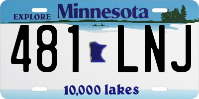 MN license plate 481LNJ