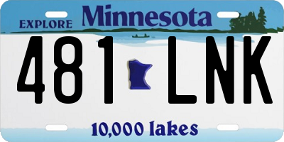 MN license plate 481LNK