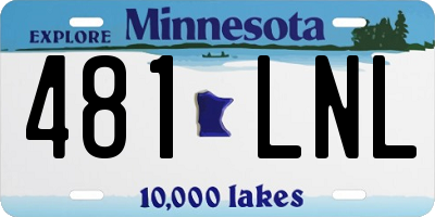 MN license plate 481LNL