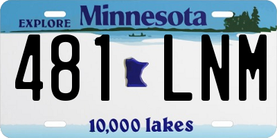 MN license plate 481LNM