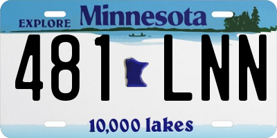 MN license plate 481LNN