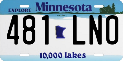 MN license plate 481LNO